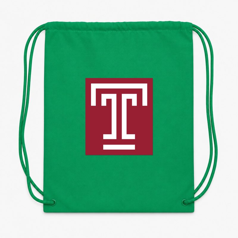 Temple Owls Drawstring Bag - Green