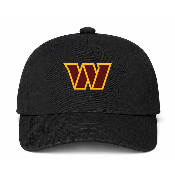 Washington Commanders NFL Logo Black Dad Baseball Cap Hat