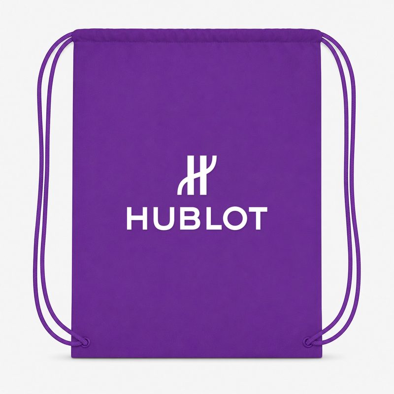 Hublot White Drawstring Bag - Purple