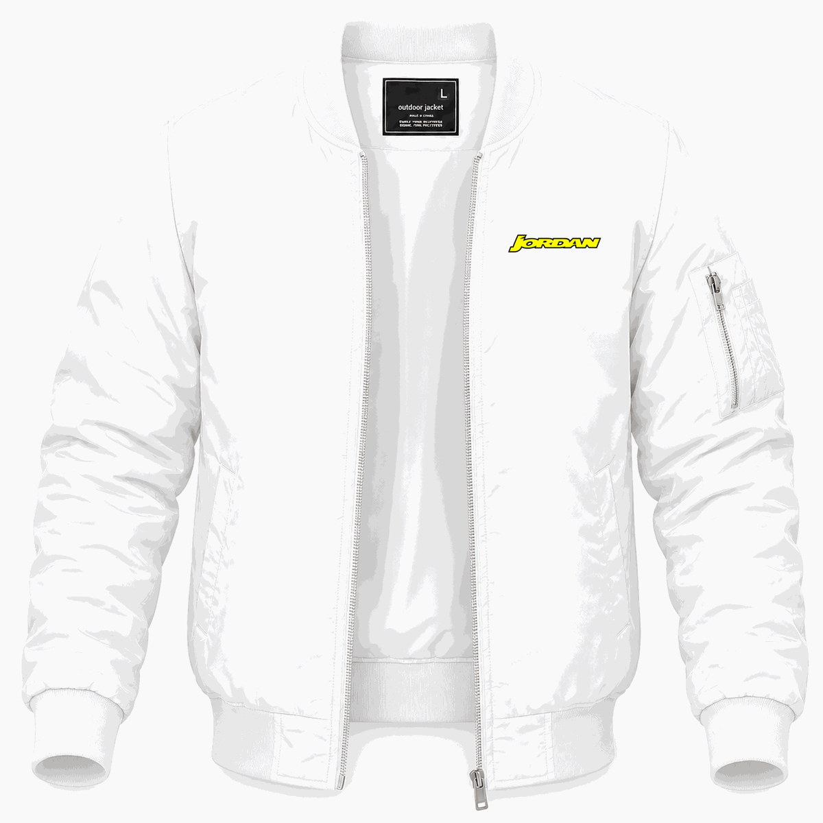 Men's Jordan Grand Prix Lightweight Bomber Jacket - White