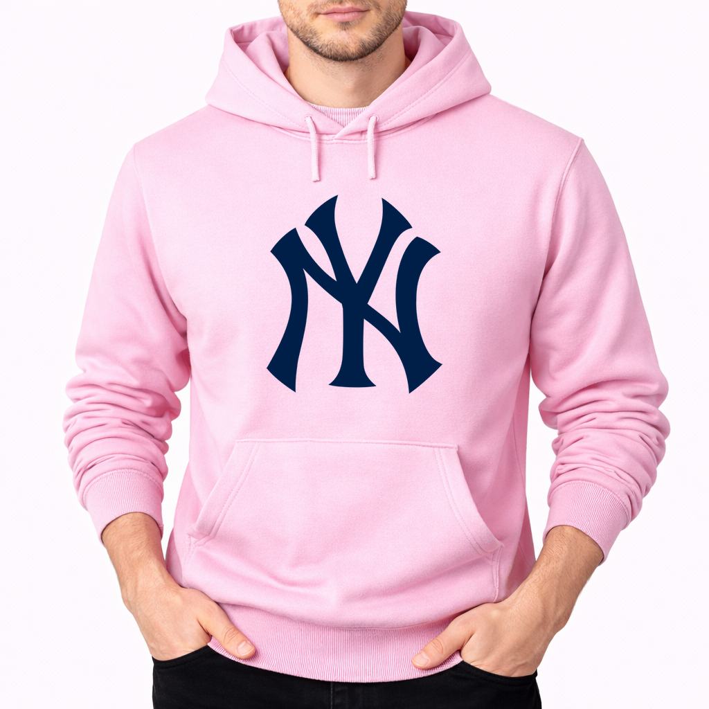 Men's New York Yankees Pullover Hoodie - Pink
