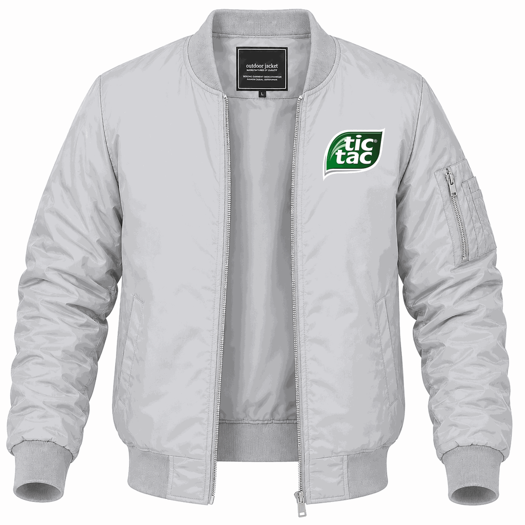Men's Tic Tac Lightweight Bomber Jacket - Gray
