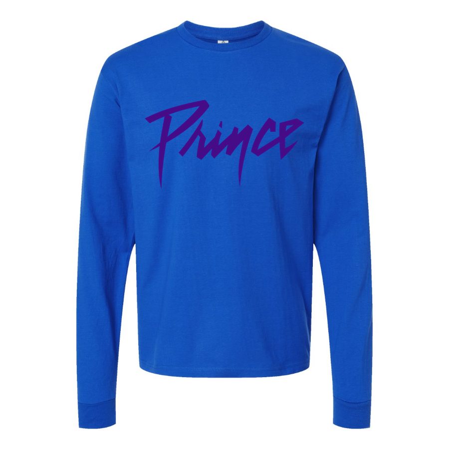 Men's Prince-Logo-768x432 Long sleeves Cotton Blend T-Shirt - Blue