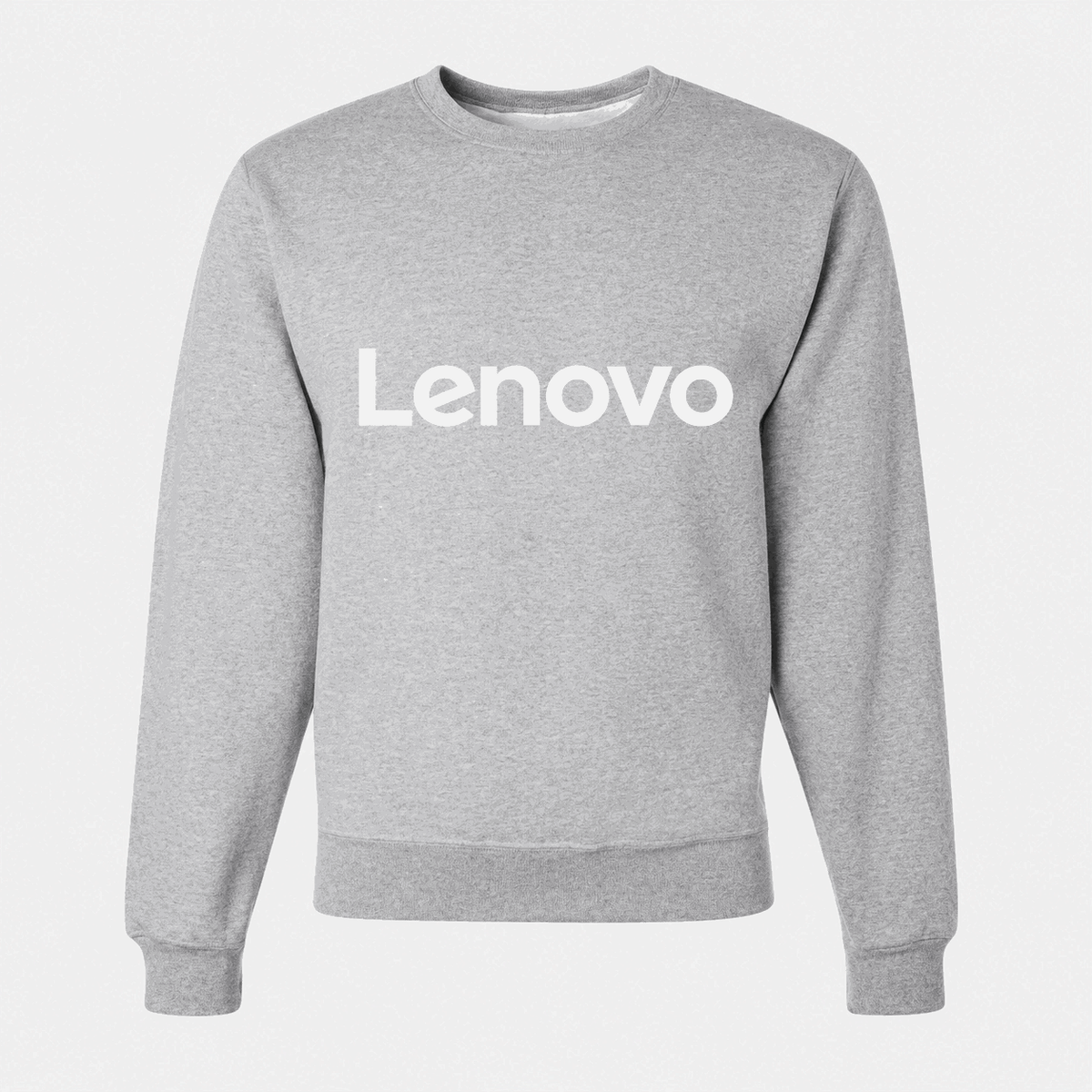 Men's Lenovo White Logo Crewneck Sweatshirt - Gray