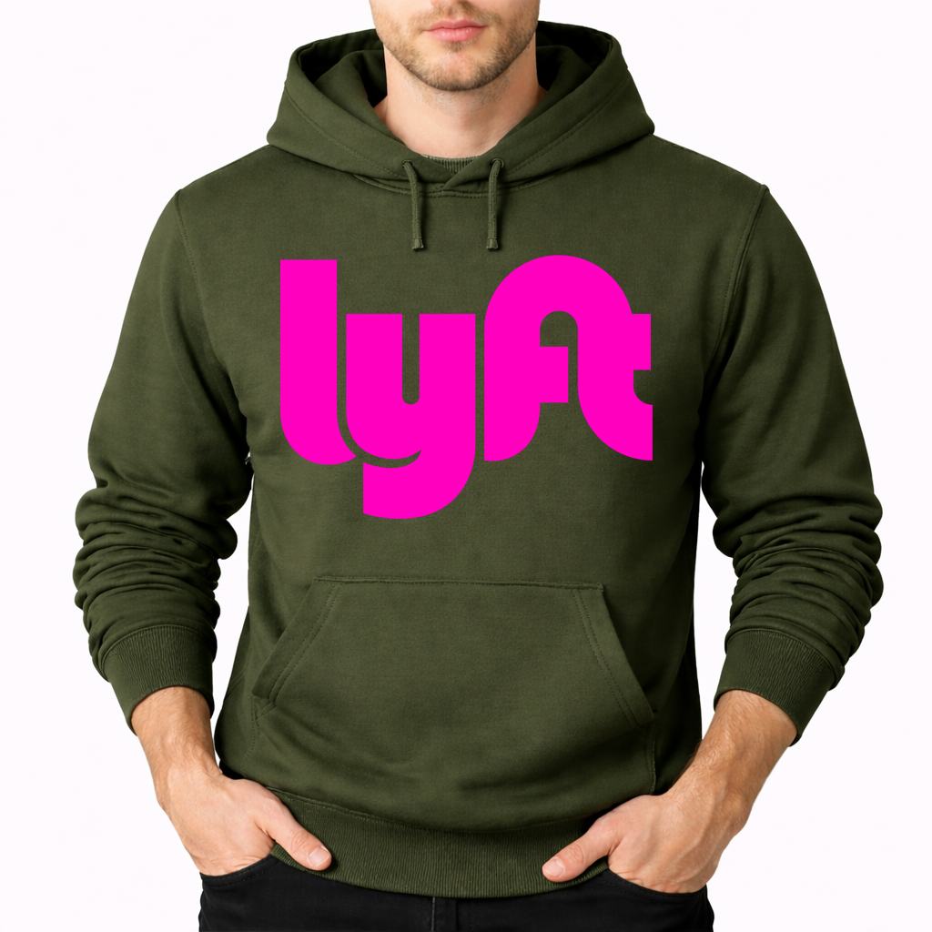 Men's Lyft Pink Pullover Hoodie - Army Green