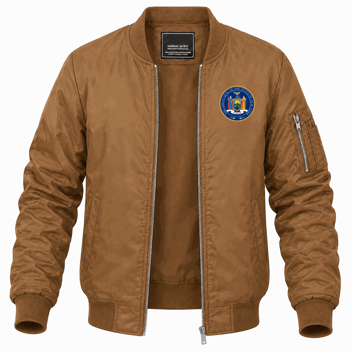 Men's New York Lightweight Bomber Jacket - Brown