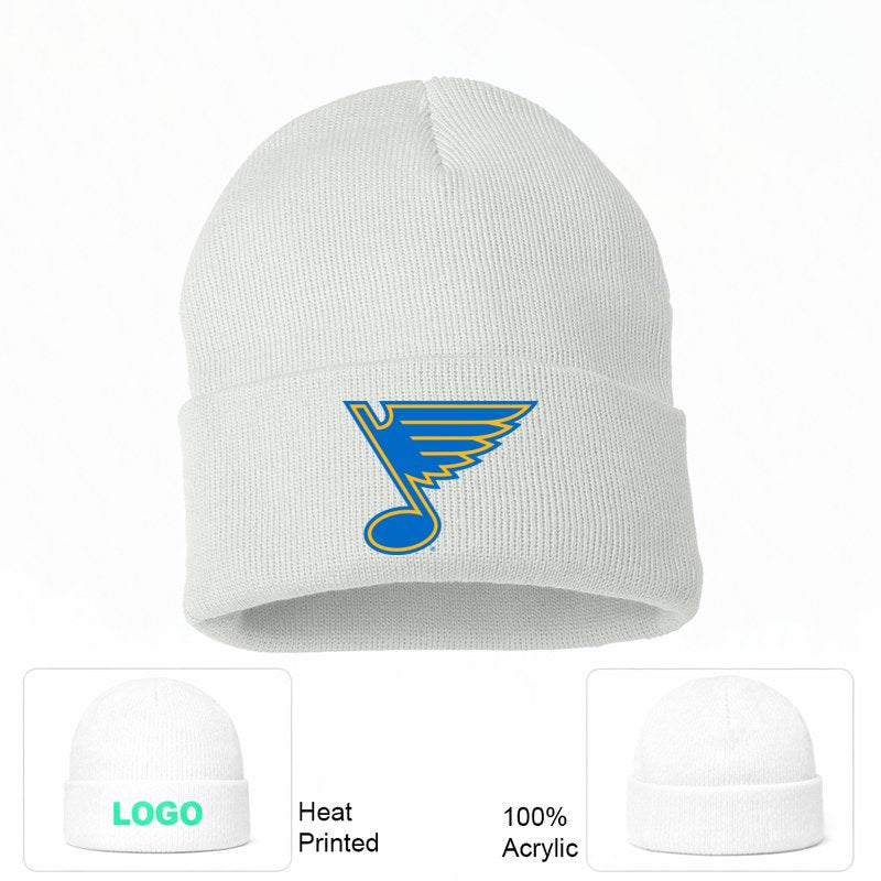St. Louis Blues White Beanie Hat