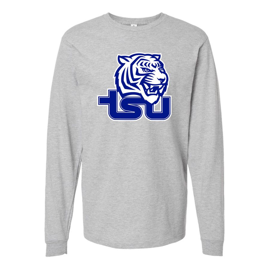 Men's Tennessee State Tigers Logo Long sleeves Cotton Blend T-Shirt - Gray