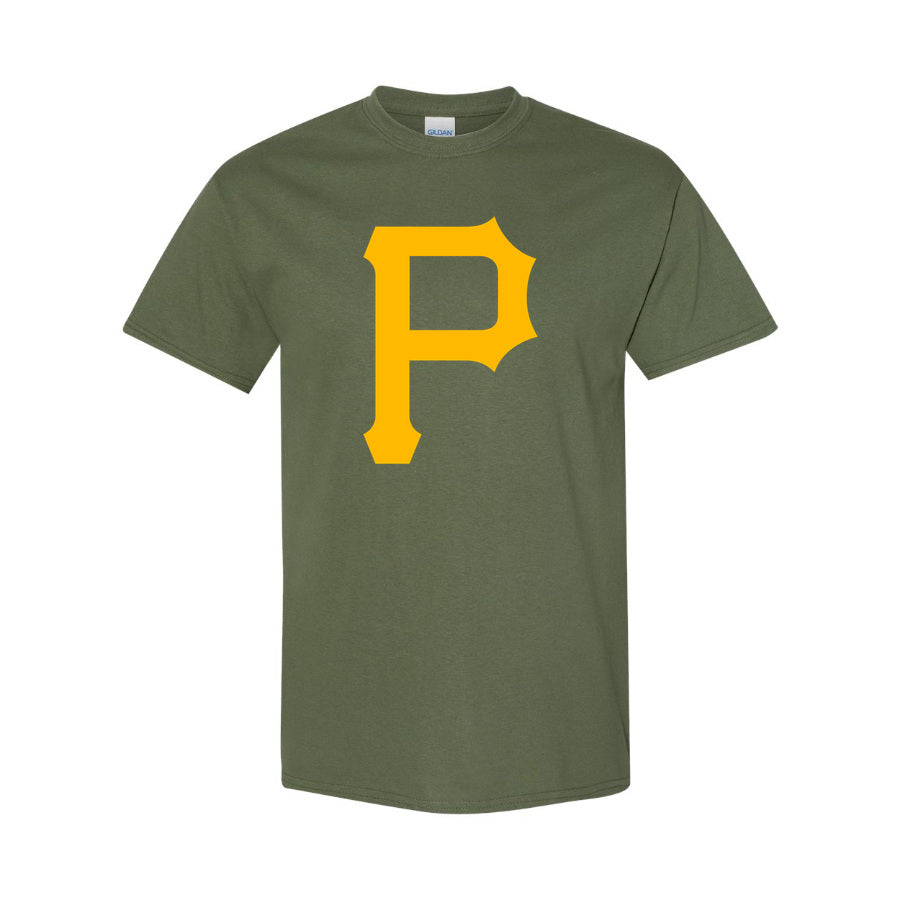Men's Pittsburgh Pirates Cotton T-Shirt - Army Green