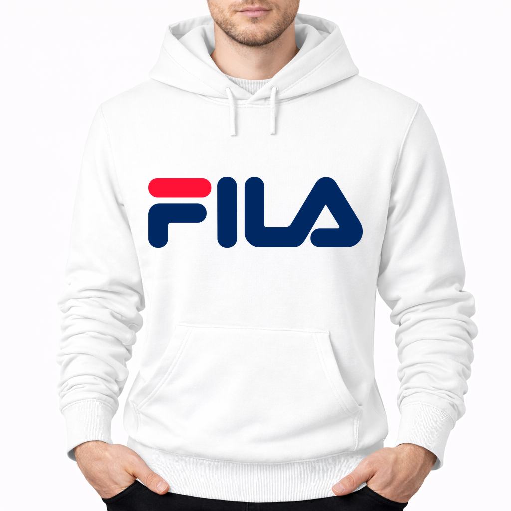 Men's Fila Pullover Hoodie - White