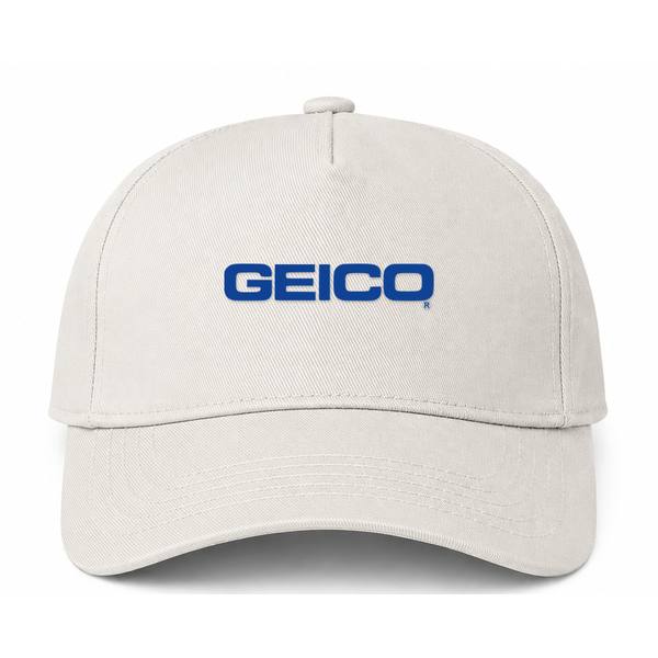GEICO Logo Beige Dad Baseball Cap Hat