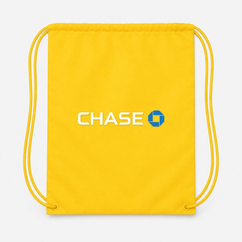 Chase White Drawstring Bag - Yellow