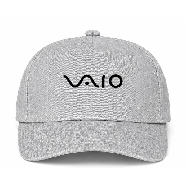 Sony VAIO Black Logo Gray Dad Baseball Cap Hat
