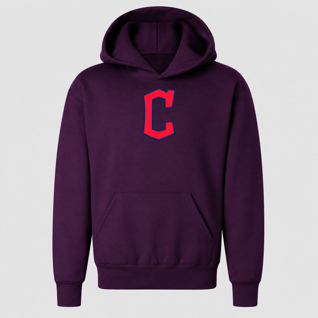 Youth Cleveland Guardians Pullover Hoodie - Purple