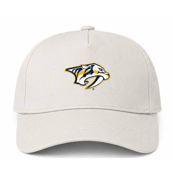 Nashville Predators NHL Logo Beige Dad Baseball Cap Hat