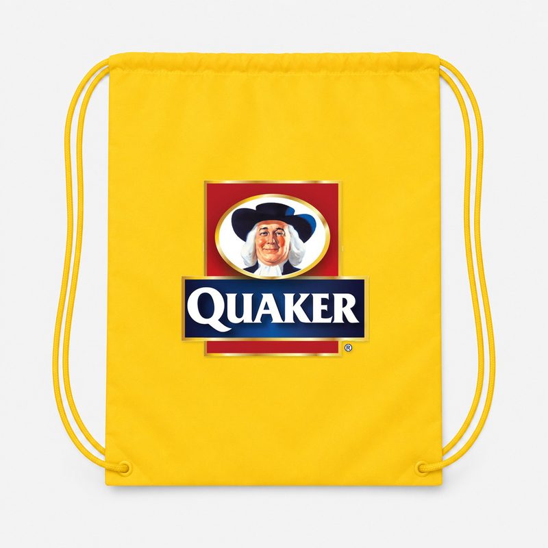 Quaker Food Drawstring Bag - Yellow