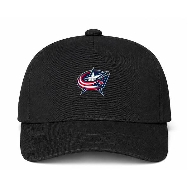 Columbus Blue Jackets NHL Logo Black Dad Baseball Cap Hat