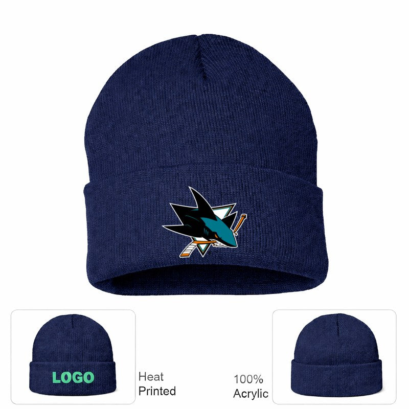 San Jose Sharks Navy Beanie Hat