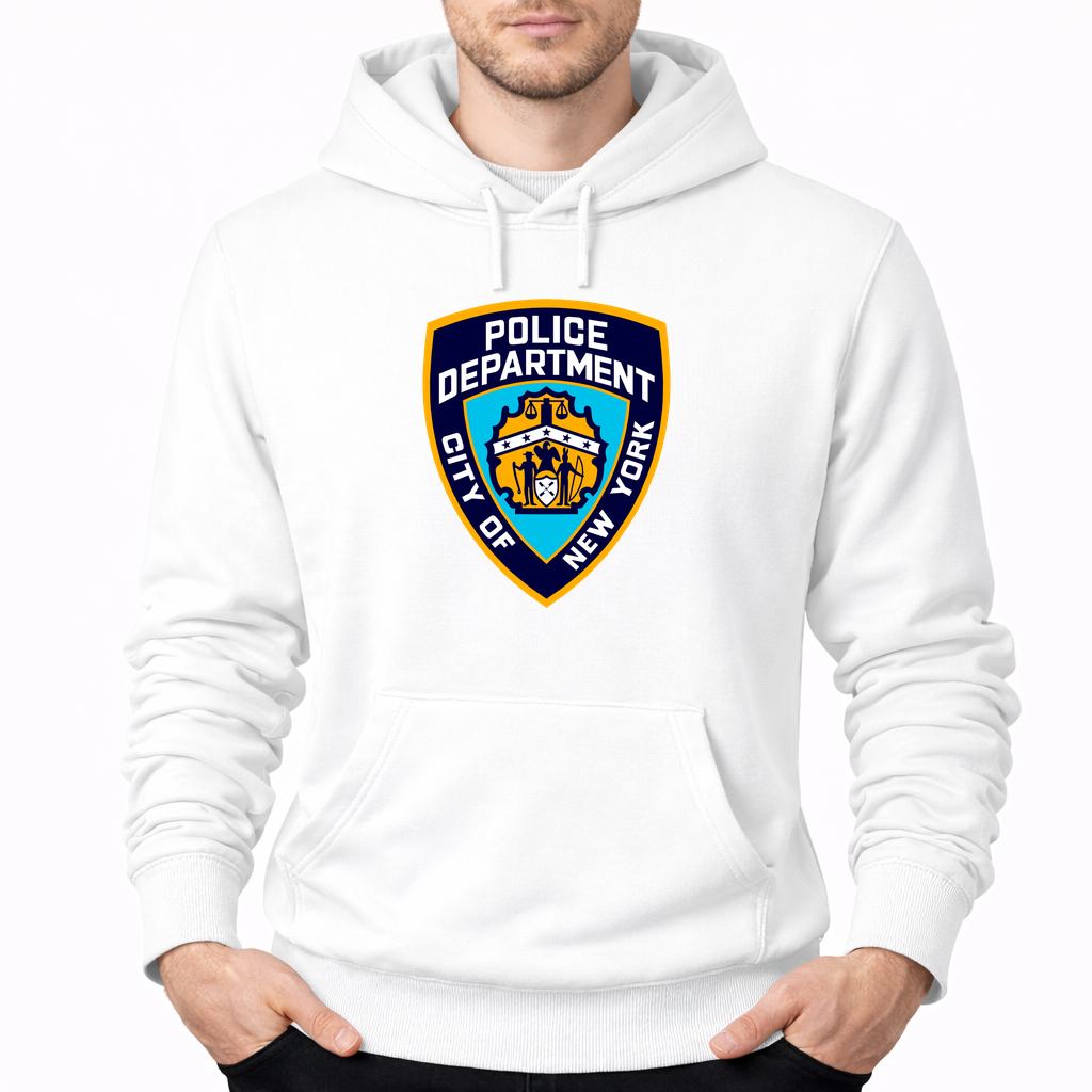 Men's NYPD 1 Pullover Hoodie - White