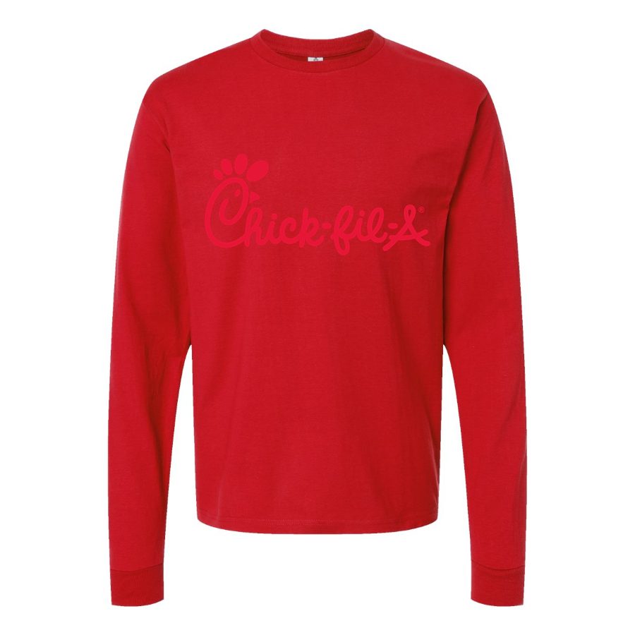 Men's Chick-fil-A Long sleeves Cotton Blend T-Shirt - Red