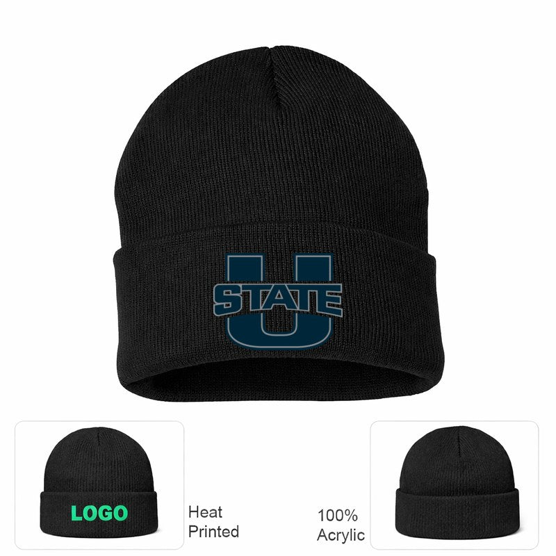 Utah State Aggies Black Beanie Hat