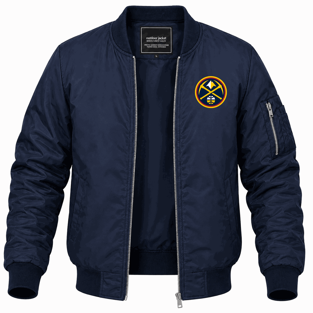 Men's Denver Nuggets Lightweight Bomber Jacket - Navy