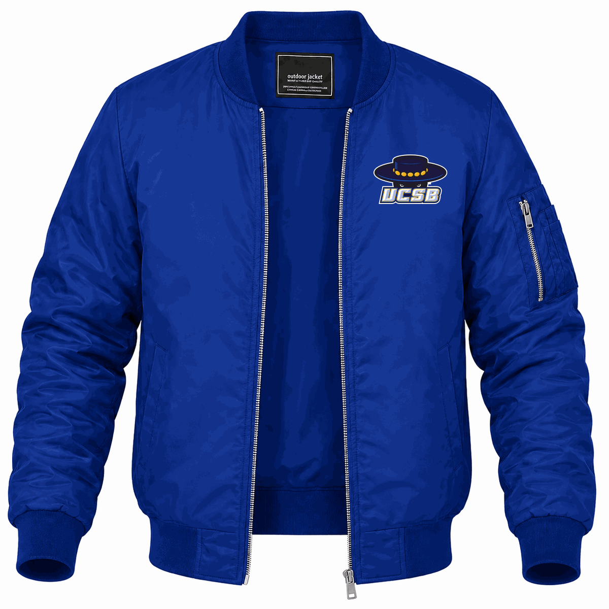 Men's UCSB Gauchos Logo Lightweight Bomber Jacket - Blue