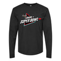 Men's Crash-the-Super-Bowl-Logo Long sleeves Cotton Blend T-Shirt - Black