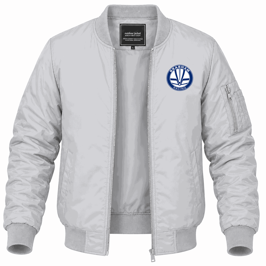 Men's Brabham Racing Lightweight Bomber Jacket - Gray