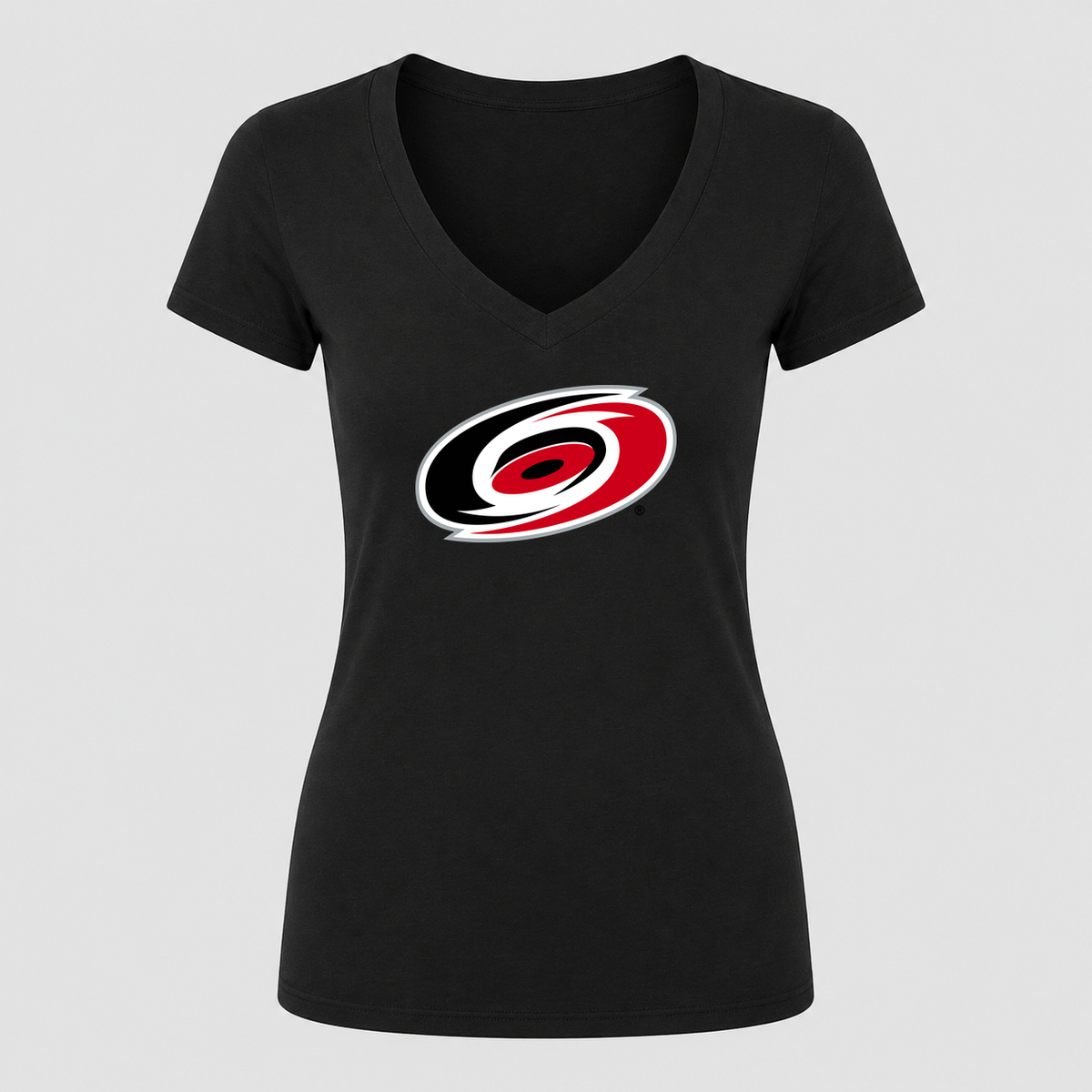 Women's Carolina Hurricanes V Neck T-Shirt in black