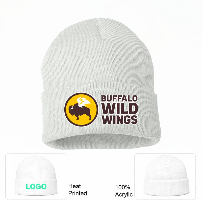 Buffalo Wild Wings White Beanie Hat