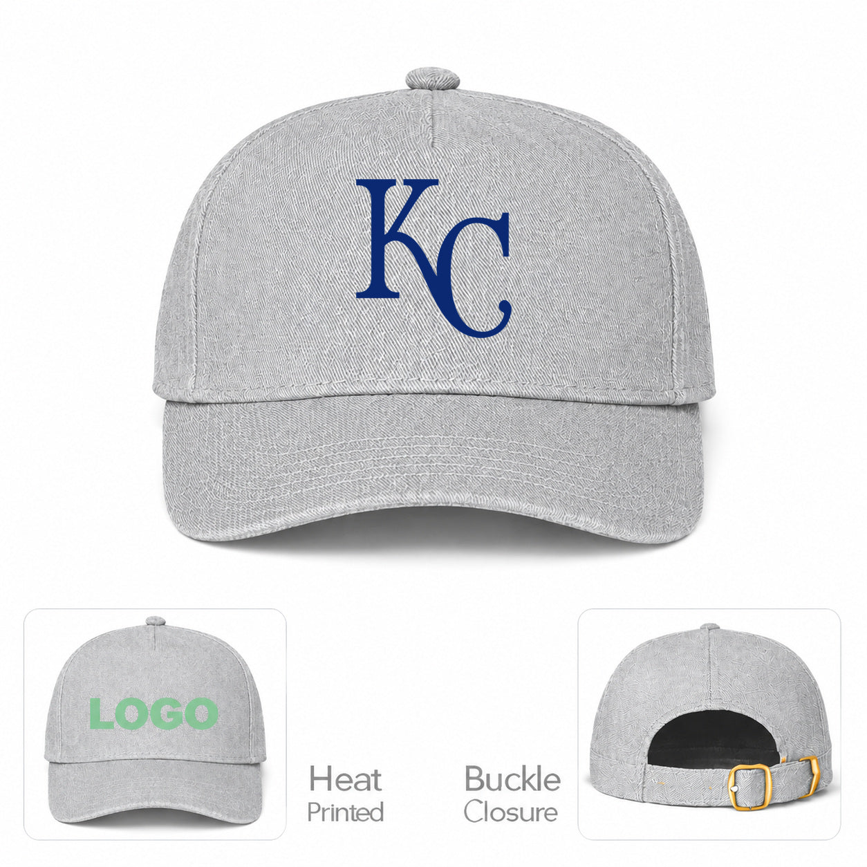 MLB Kansas City Royals Baseball Cap Hat - Gray