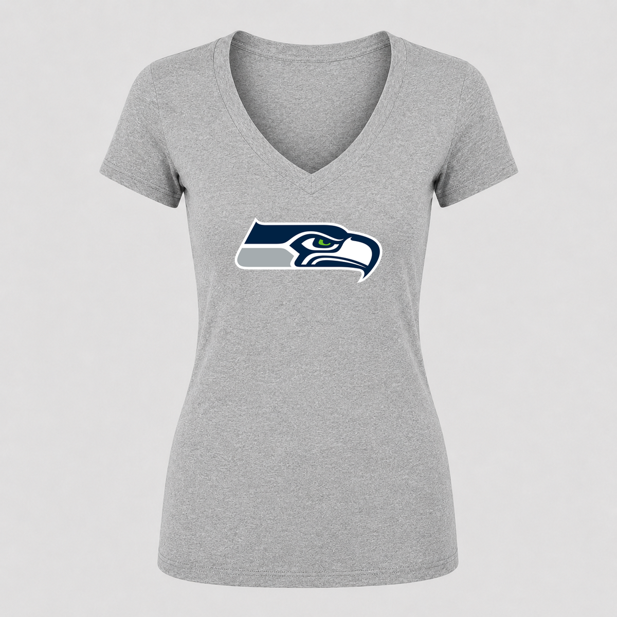 Women's Seattle Seahawks V Neck T-Shirt in gray
