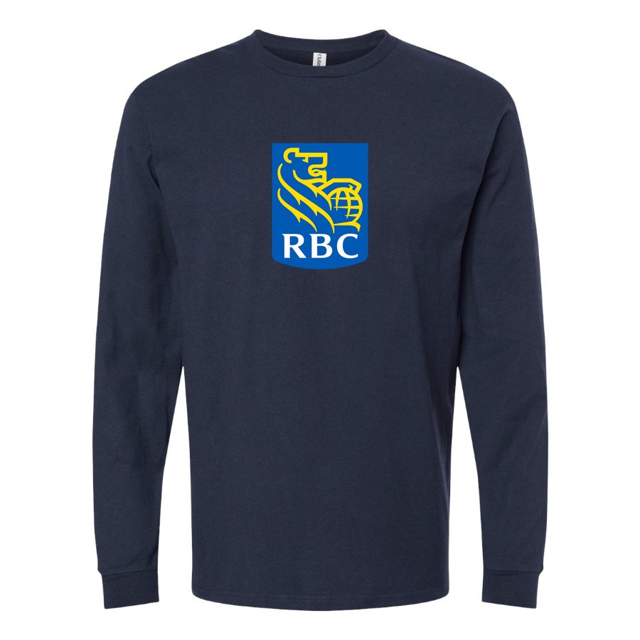 Men's RBC-Logo-500x281-min Long sleeves Cotton Blend T-Shirt - Navy