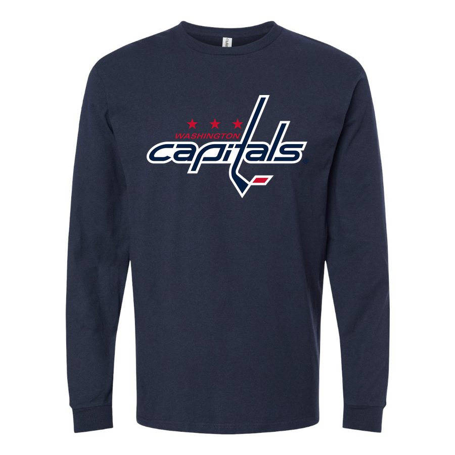 Men's Washington Capitals Long sleeves Cotton Blend T-Shirt - Navy