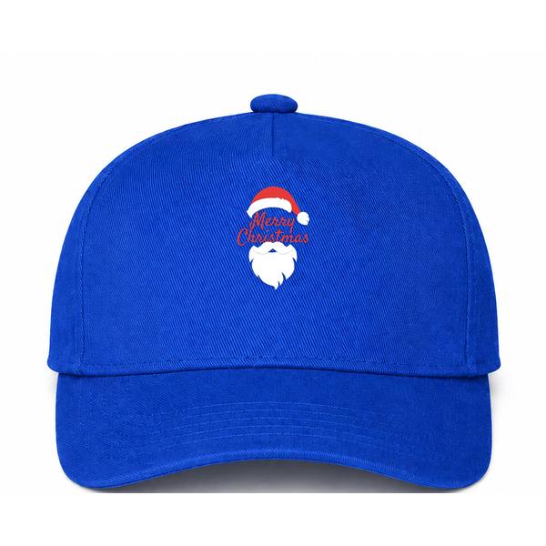 Merry Christmas Santa Claus Logo Blue Dad Baseball Cap Hat