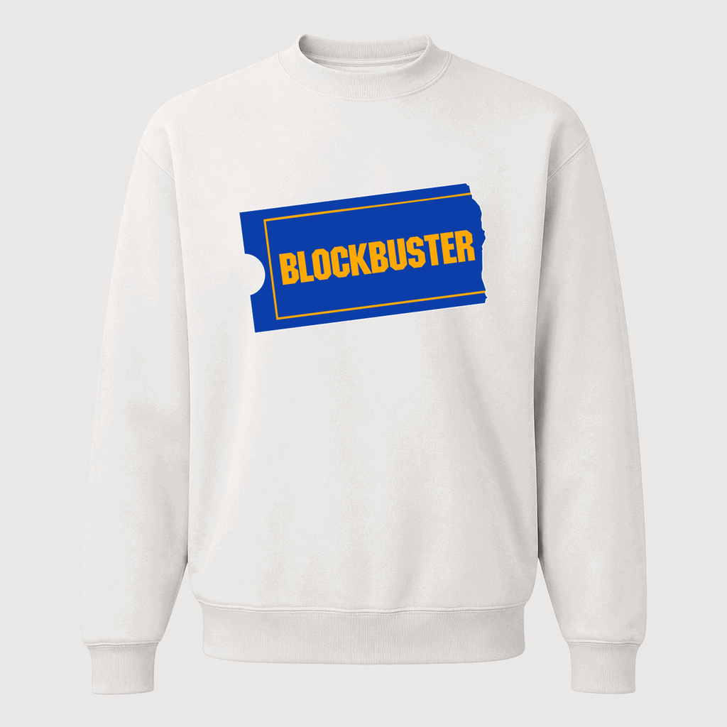 Men's Blockbuster Crewneck Sweatshirt - White