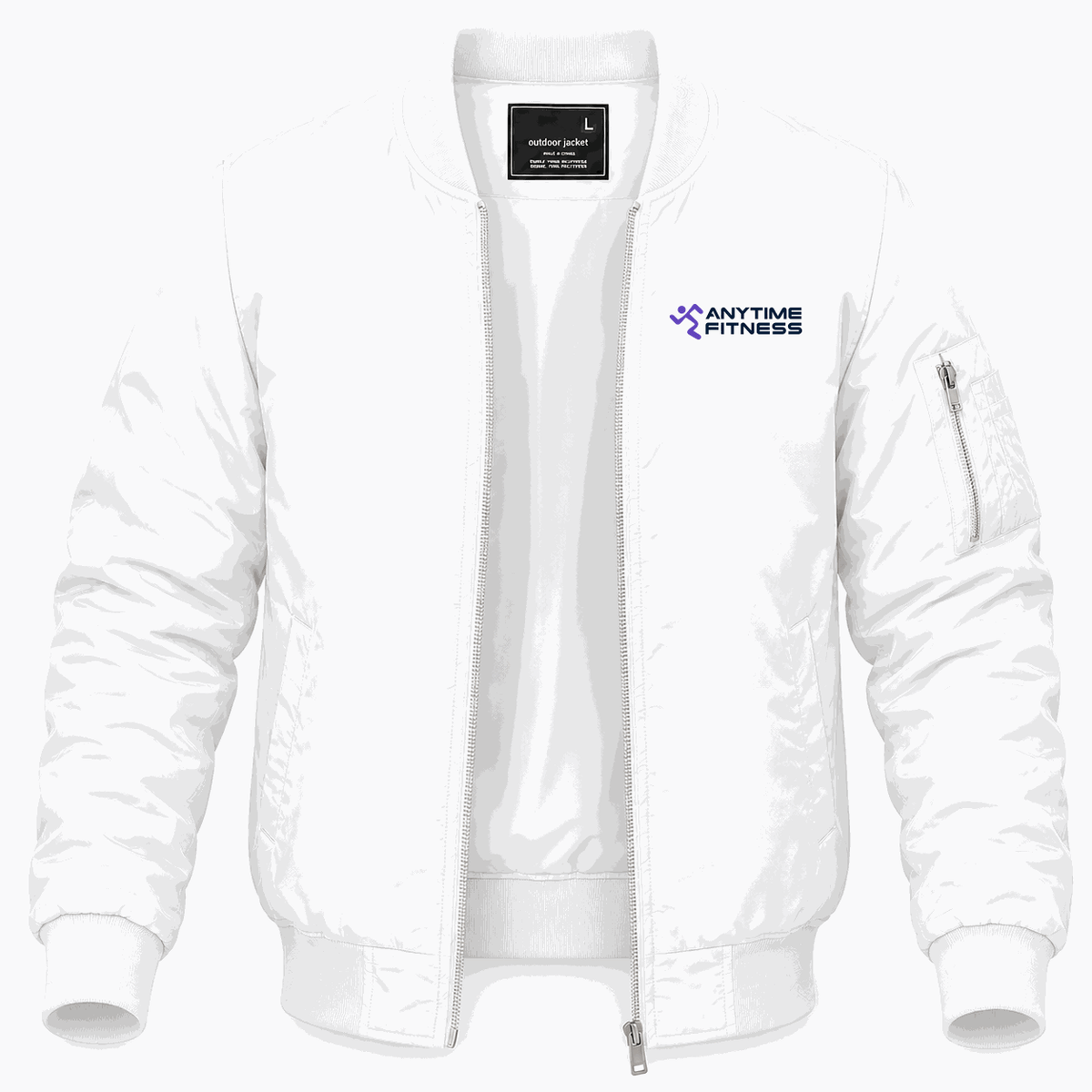 Men's Anytime Fitness Lightweight Bomber Jacket - White