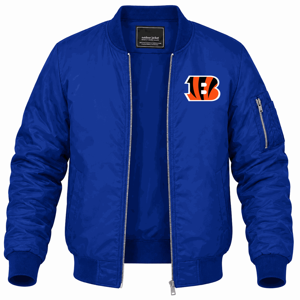 Men's Cincinnati Bengals Lightweight Bomber Jacket - Blue