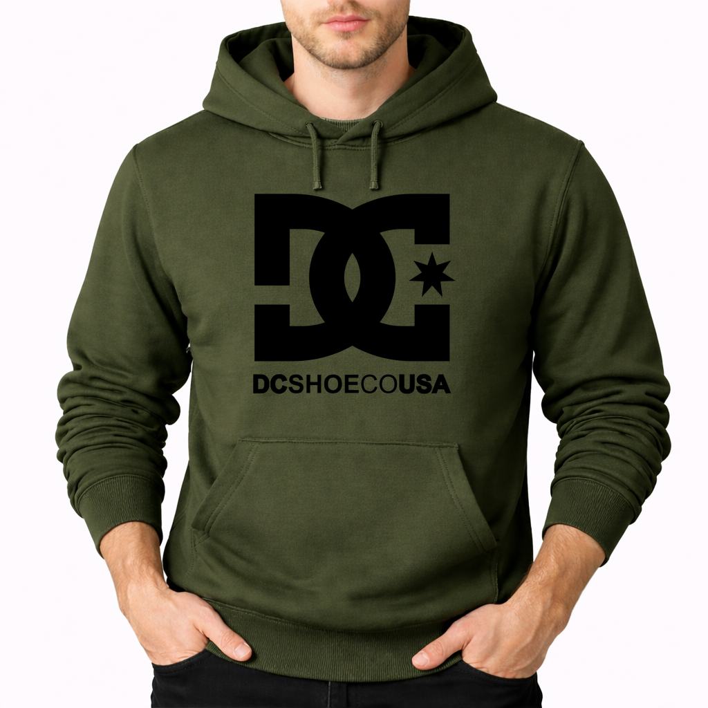 Men's DC Pullover Hoodie - Army Green