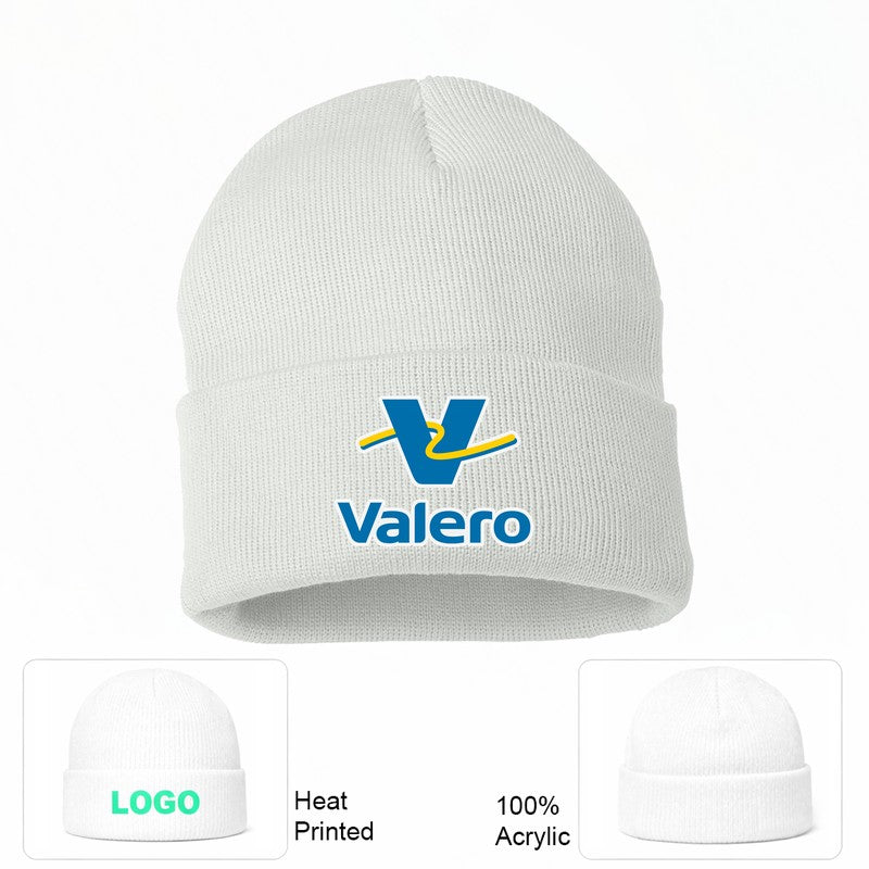 Valero Gas Station White Beanie Hat