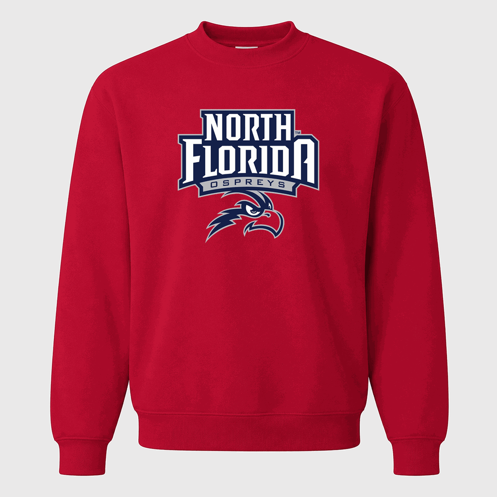 Men's UNF Ospreys Crewneck Sweatshirt - Red