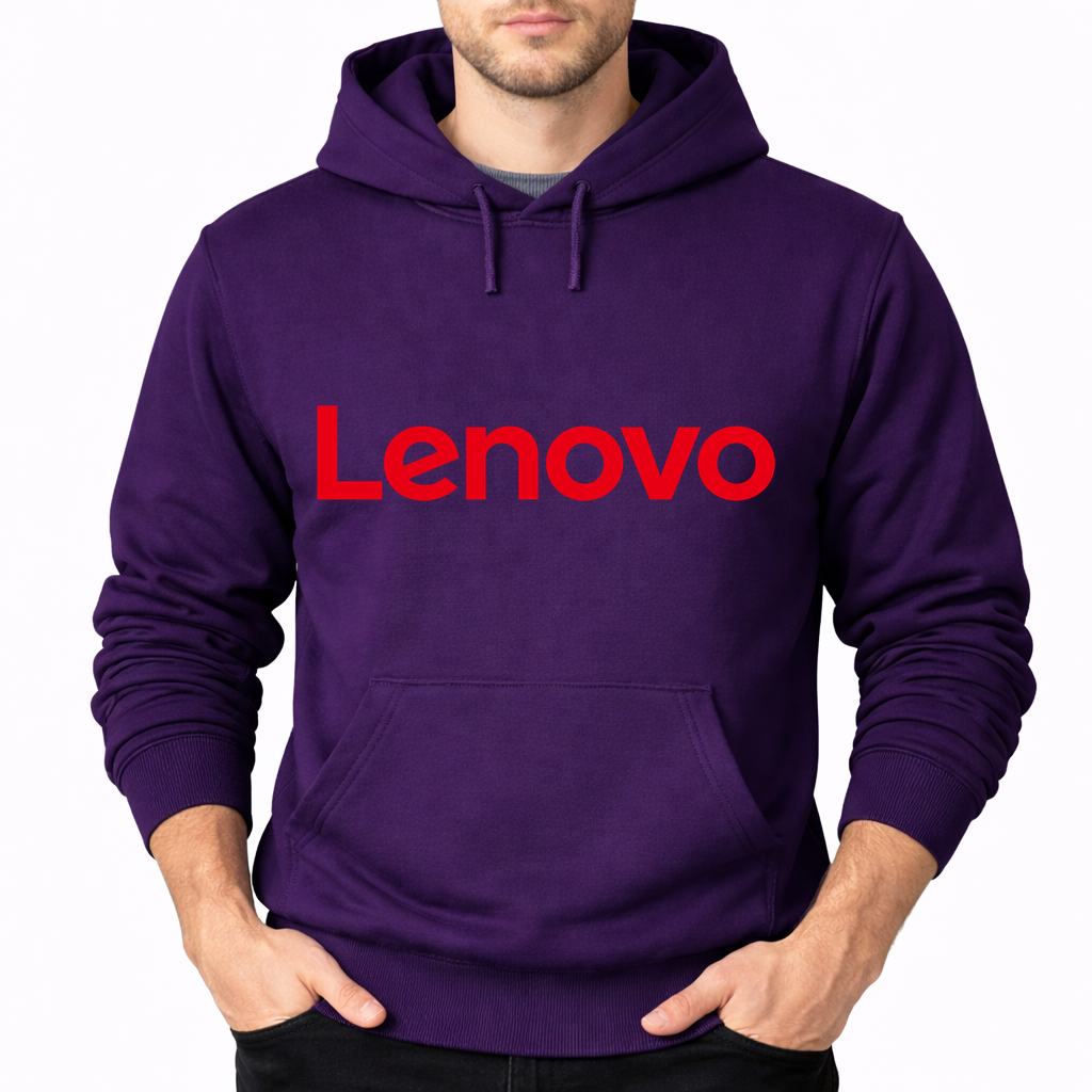 Men's Lenovo Pullover Hoodie - Purple