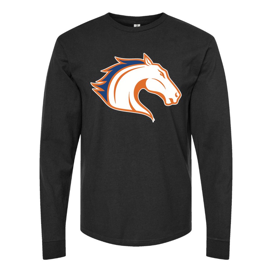 Men's Texas Arlington Mavericks Logo Long sleeves Cotton Blend T-Shirt - Black