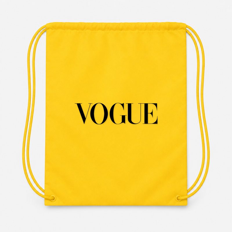 1200px VOGUE Revista Drawstring Bag - Yellow