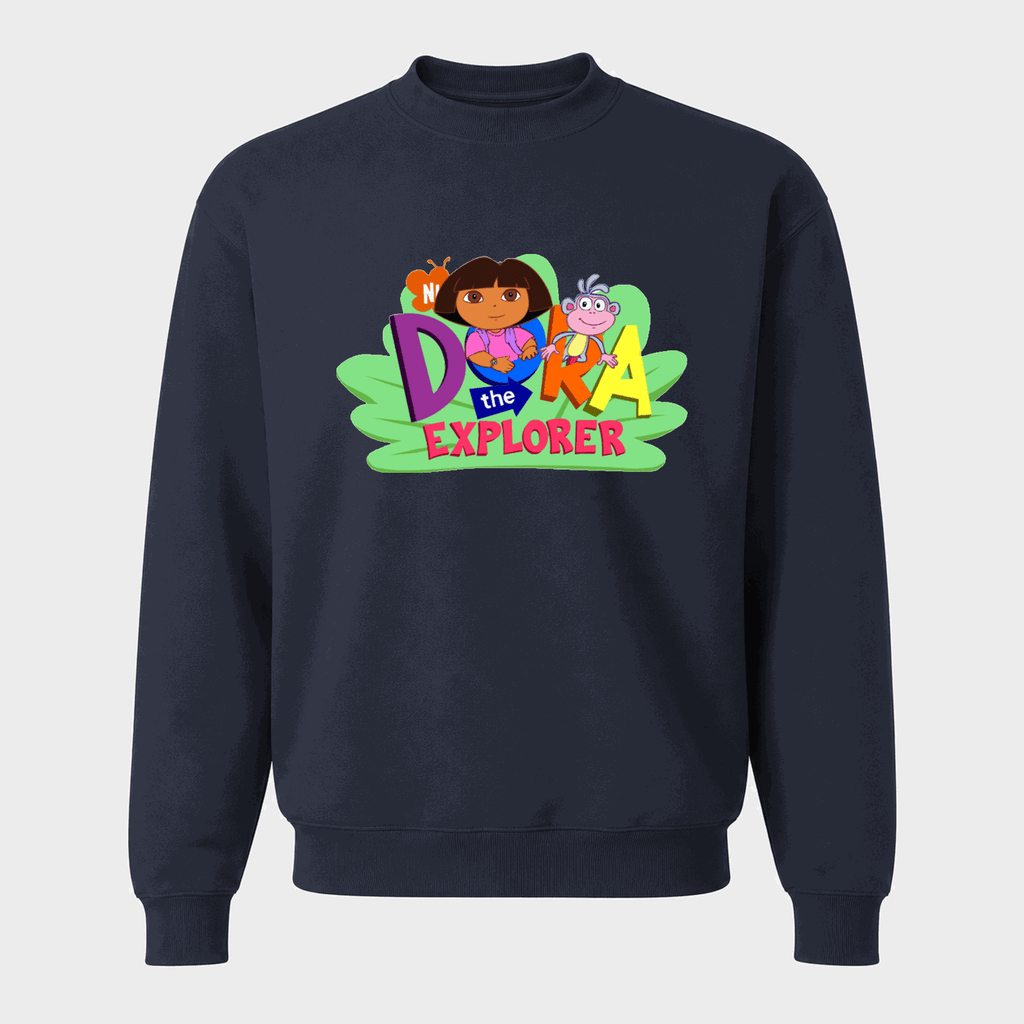Men's Dora the Explorer Crewneck Sweatshirt - Navy
