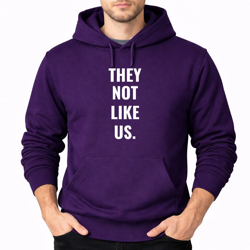 Men's They Not Like Us Pullover Hoodie - Purple