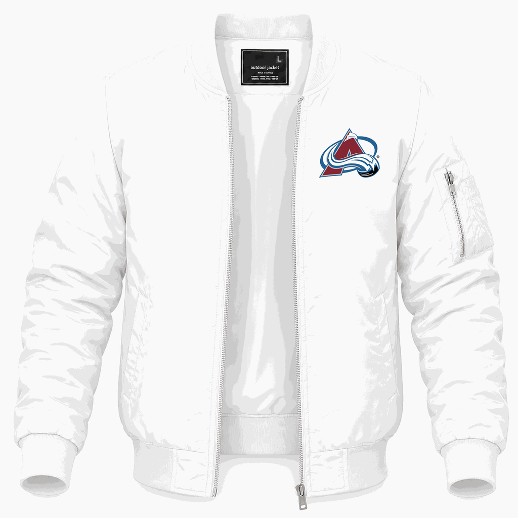 Men's Colorado Avalanche Lightweight Bomber Jacket - White