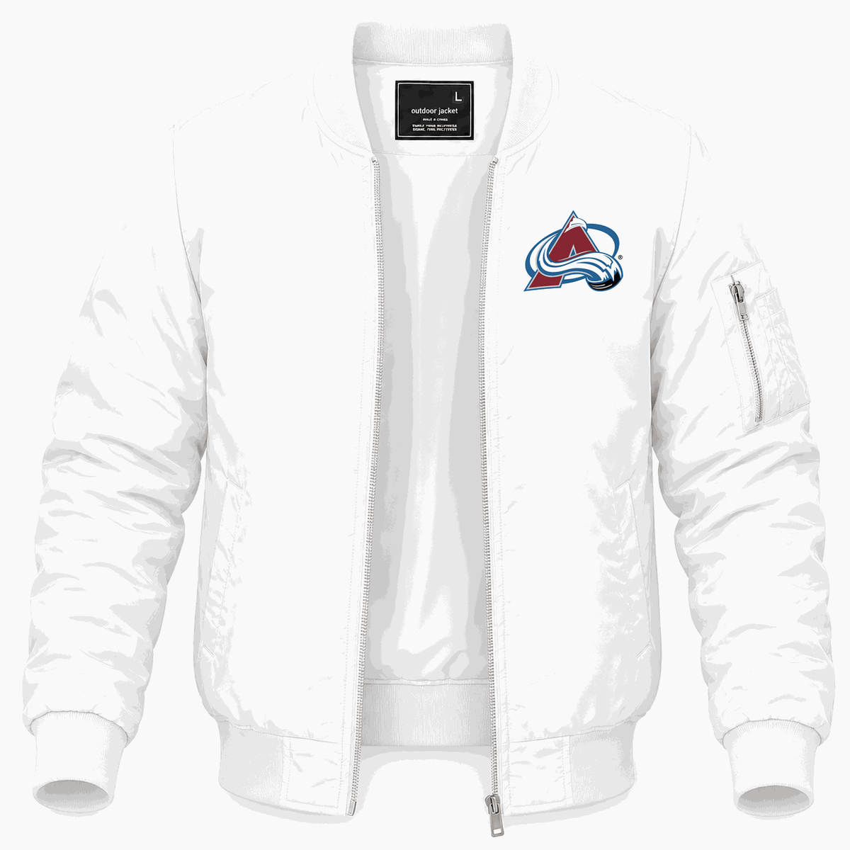 Men's Colorado Avalanche Lightweight Bomber Jacket - White