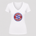 Women's FC Bayern Munich V Neck T-Shirt in white